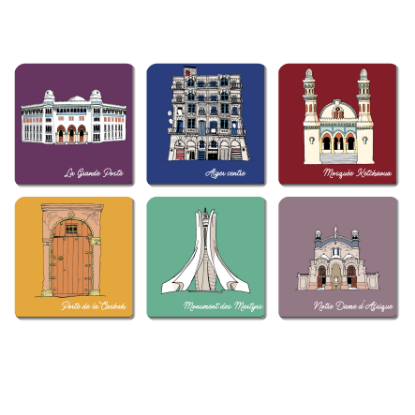 Image de Dessous de verre Alger pop x 6