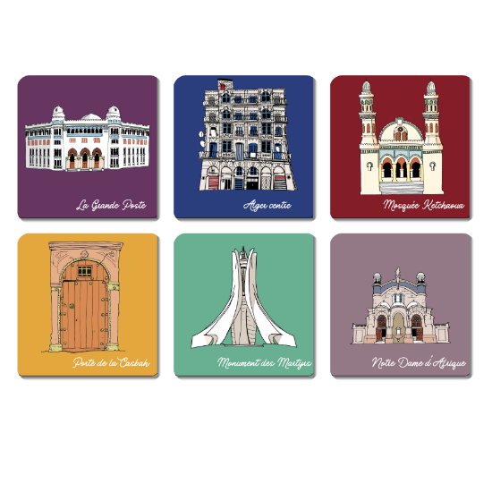 Image de Dessous de verre Alger pop x 6