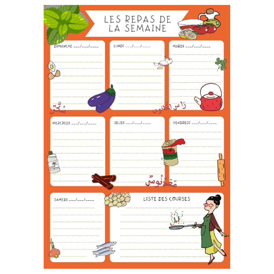Image de Magnet planner : les menus de la semaine