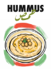 Image de Affiche culinaire du Moyen-Orient : Hummous